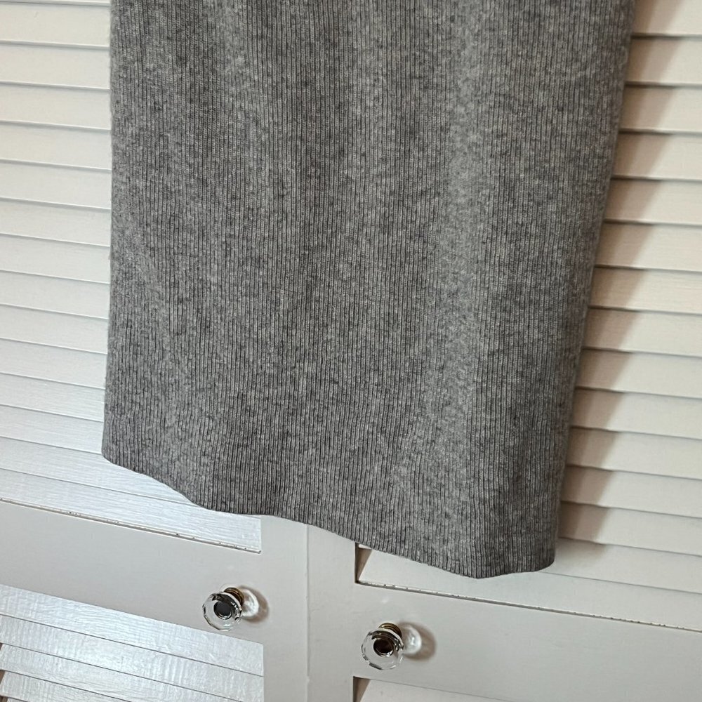 Banana Republic sweater dress short-sleeve grey small cable-knit wool cashmere - Picture 2 of 6